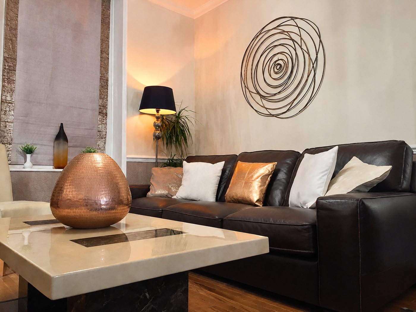 The newly refurbished guest lounge