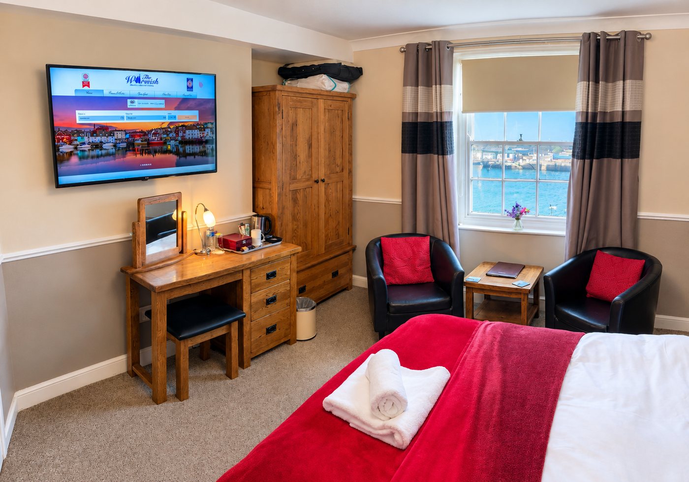 A double room at the Warwick